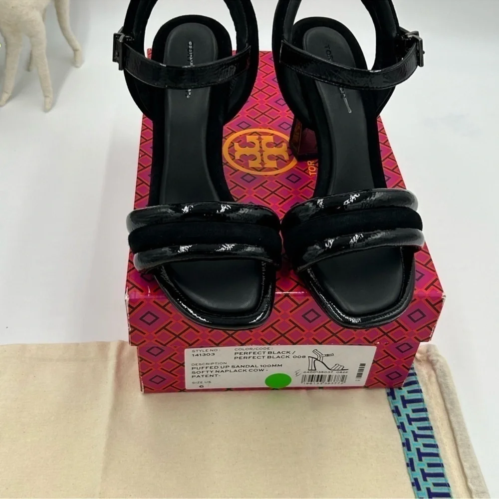 Women’s Tory Burch, Napa, Patent, sandal. 100mm size 6